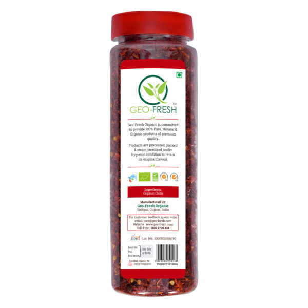 Geofresh Organic Chilli Flake - 140g - Back