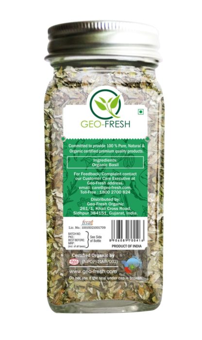 Geofresh Organic Basil 20g Back