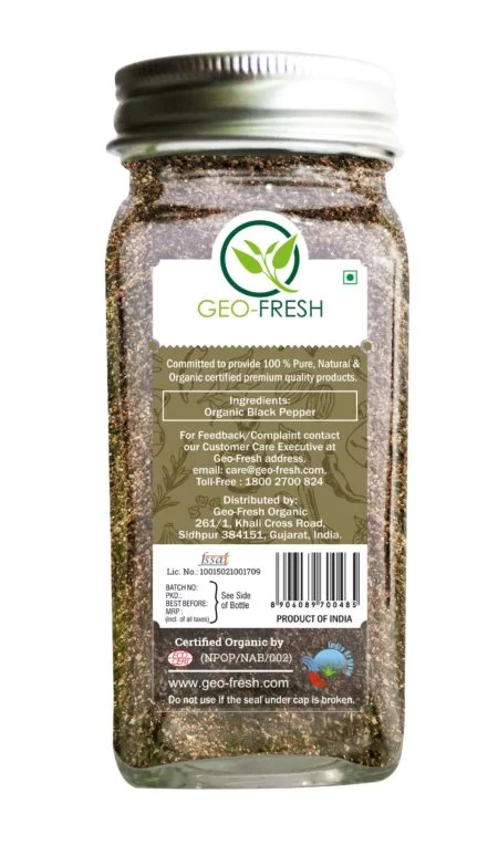 Geofresh Black Pepper Powder 55 g_Back