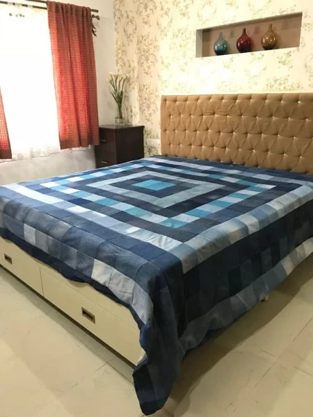 Checkered pattern Bed cover rimagined