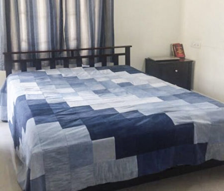 Denim patchwork bed cover_zipzag rimagined