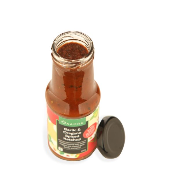 Aamra Garlic & Oregano Spiced Ketchup Open