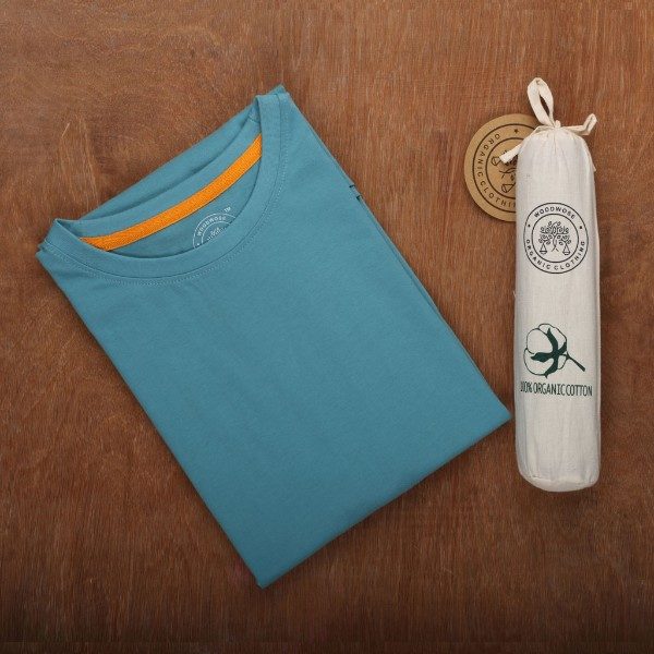 Woodwose Organic Cotton Tee - Brittany Blue - Image 2