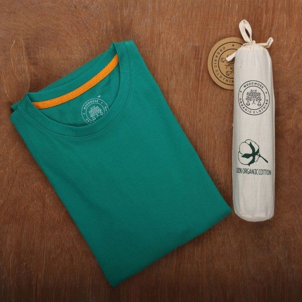 Woodwose Organic Cotton Tee - Green - Image 2