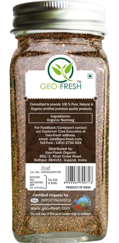 Geofresh Organic Nutmeg Powder 50g_Back