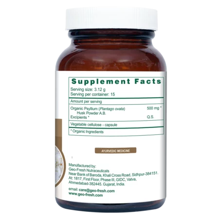 Geofresh Organic Psyllium Capsule Supplement