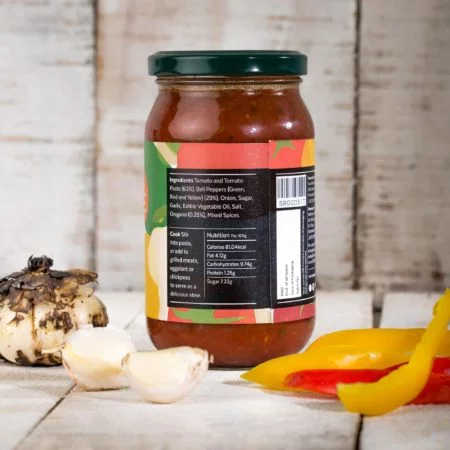 Aamra Roasted Garlic & Bell Pepper Sauce Back