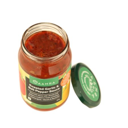 Aamra Roasted Garlic & Bell Pepper Sauce Open