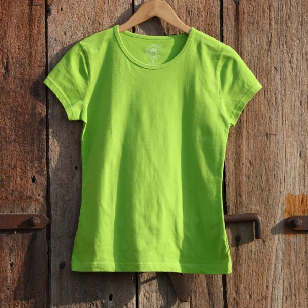 Woodwose Womens_100-Organic-Cotton-tshirt_Lime-green-600x600