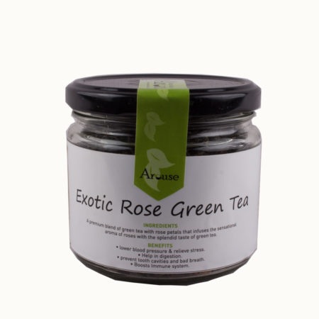 exotic rose green tea front