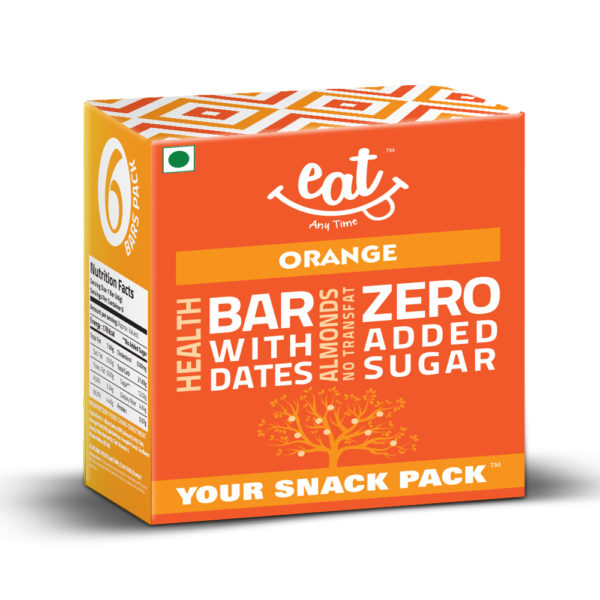 Eat Anytime Healthy Energy Bar Orange 6 Pack