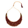 Chandrika Magenta Green Halfmoon Neckpiece