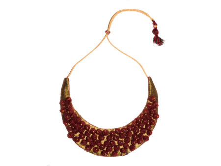 Chandrika Magenta Green Halfmoon Neckpiece