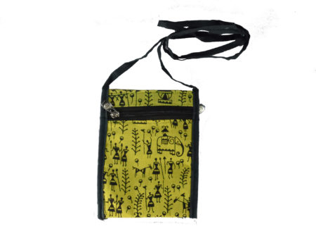 Handcrafted Fabric Mobile Sling - Parrot Green
