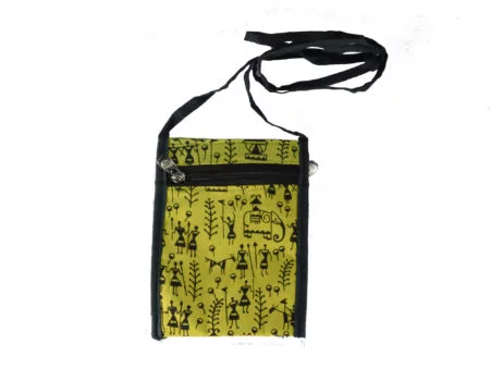 Handcrafted Fabric Mobile Sling - Parrot Green
