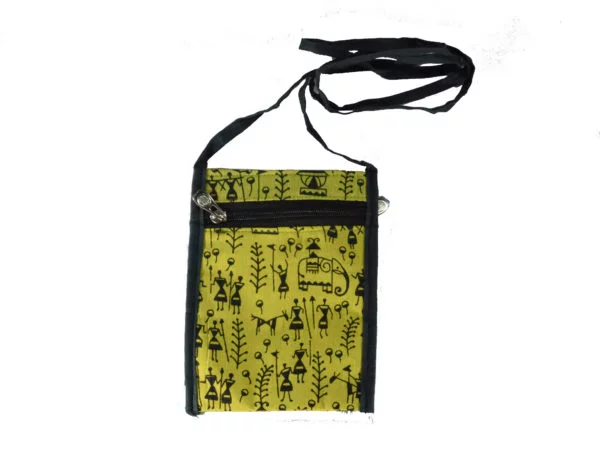 Handcrafted Fabric Mobile Sling - Parrot Green