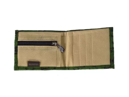 Handcrafted Fabric Men's Wallet - Olive