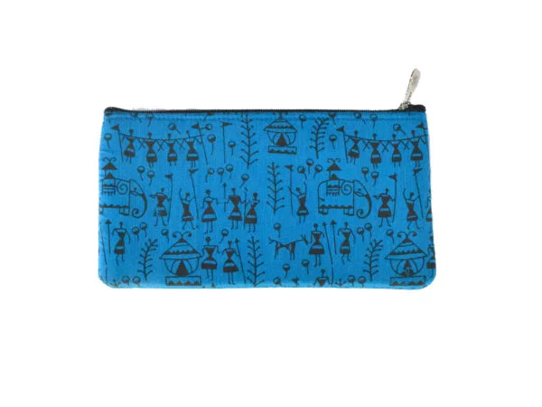 Handcrafted Fabric Pouch - Turquoise