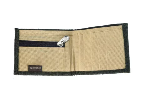 Handcrafted Fabric Men's Wallet - Denim Green