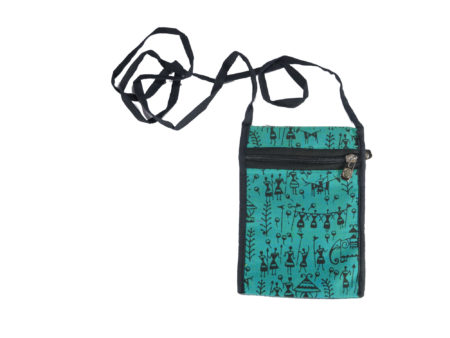 Handcrafted Fabric Mobile Sling - Turquoise