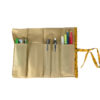 Fabric Folding Stationary Pouch (Ochre Yellow)