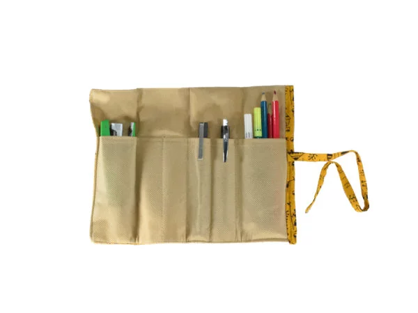 Fabric Folding Stationary Pouch (Ochre Yellow)