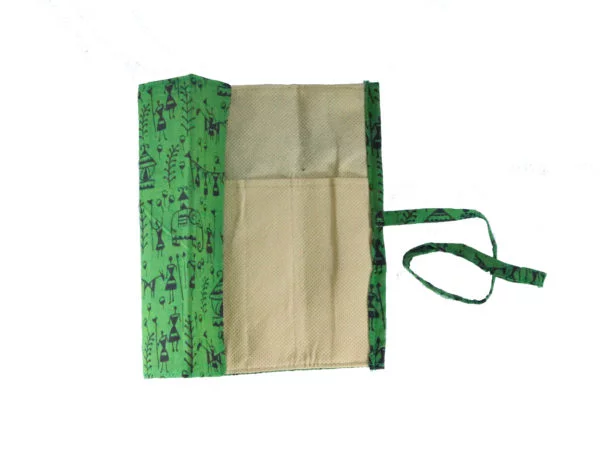 Fabric Folding Stationary Pouch (Green)