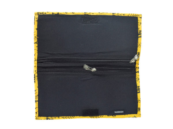 Fabric Passbook & Cheque book Folder (Yellow)