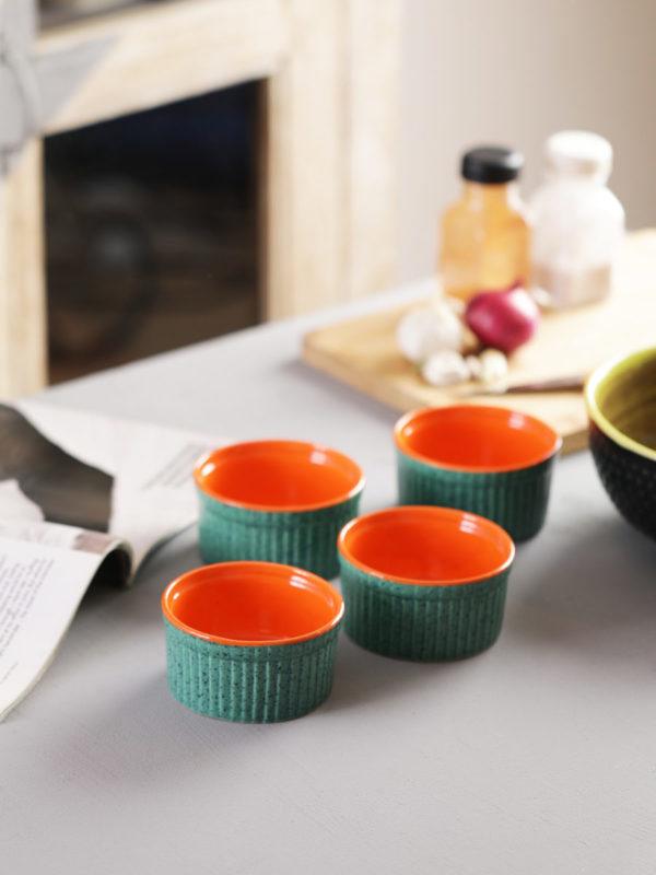 dessert bowls orange