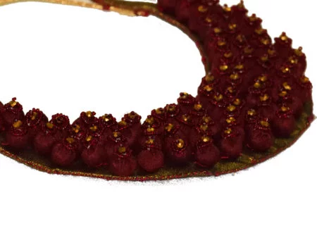 Chandrika Magenta Green Halfmoon Neckpiece