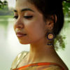 Ambari Purple Magenta Jhumka Handmade Earrings