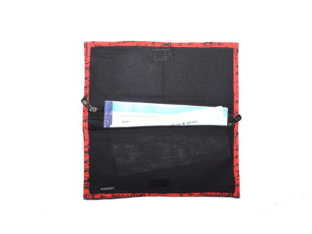 Fabric Passbook & Cheque book Folder (Orange)