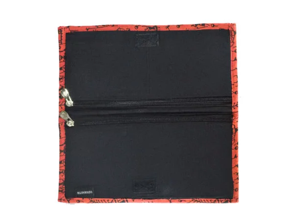 Fabric Passbook & Cheque book Folder (Orange)