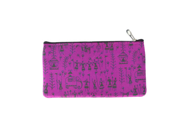 Handcrafted Fabric Pouch - Magenta