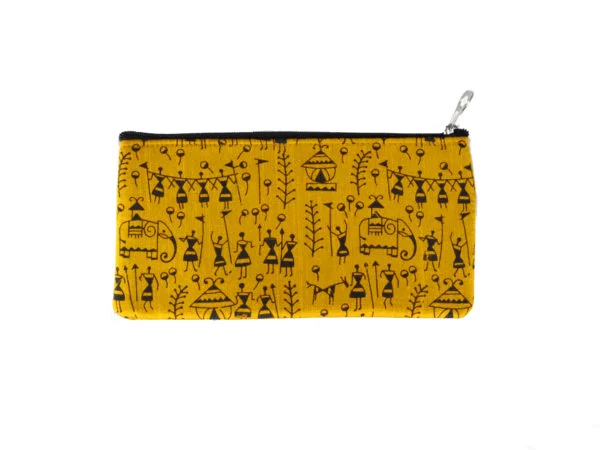 Handcrafted Fabric Pouch - Ochre Yellow