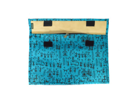 Fabric A4 Size File Folder (Turquoise)