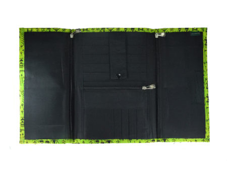 Fabric Personal Information Folder (Parrot Green)