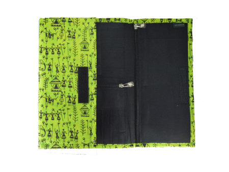 Fabric Personal Information Folder (Parrot Green)