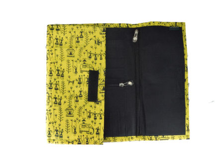 Fabric Personal Information Folder (Lemon Yellow)