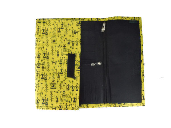 Fabric Personal Information Folder (Lemon Yellow)