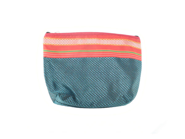 Handcrafted Fabric Vanity Pouch Set - Turquoise