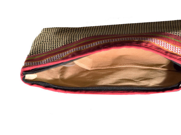 Handcrafted Fabric Vanity Pouch Set - Beige