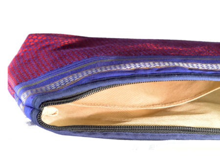 Handcrafted Fabric Vanity Pouch Set - Magenta