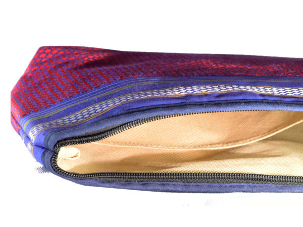 Handcrafted Fabric Vanity Pouch Set - Magenta