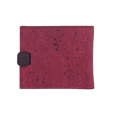 Arture Arden vegan leather wallet for mens_ Maroon+Black Back