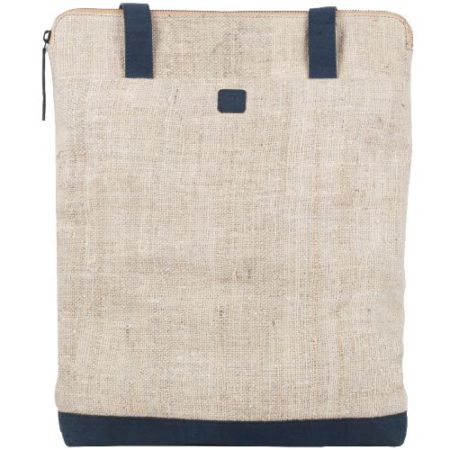 Arture Aspen Tote Bag Natural Hemp Blue Front