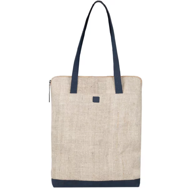 Arture Aspen Tote Bag Natural Hemp Blue Full