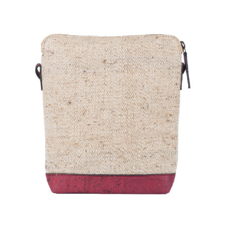 Ava Sling Bag Natural Nettle Maroon Back