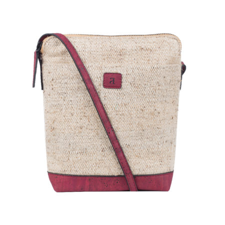 Ava Sling Bag Natural Nettle Maroon Front