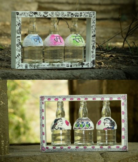 White Namaste Bottled Frame